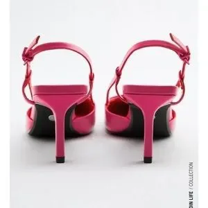 Zara | Shoes | Sale Zara Slingback Leather Heels Sale | Poshmark display picture 1
